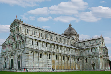 Fototapeta premium Cathedral of Pisa, part of the ensemble of Piazza dei Miracoli. It is one of the most significant monuments of Romanesque architecture in Italy.