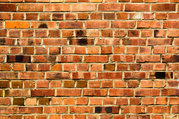 old red brick wall, background