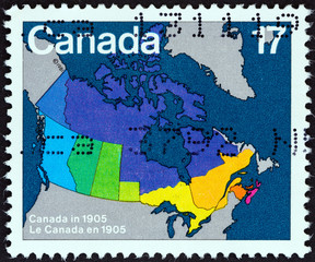 Canada map in 1905 (Canada 1981)