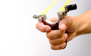 slingshot is hand-crafted curve shot with two rubber bands attached to both sides