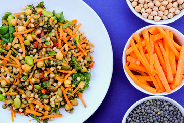 Vegetarian Summer Salad with Couscous and Edamame Beans