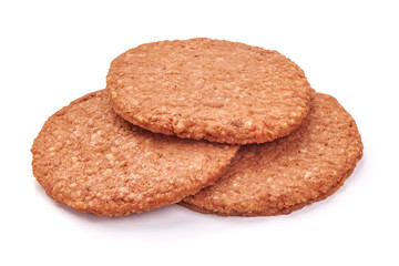 Burger cutlets, ingredients for hamburger, isolated on white background
