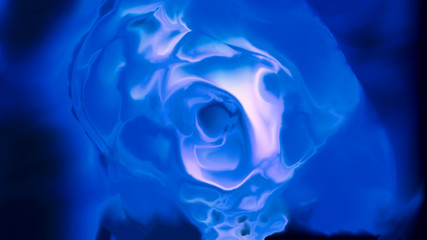 Abstract blue, beige and pink swirly texture. Fantasy fractal background. Digital art. 3D rendering similar to oil paint  - Illustration