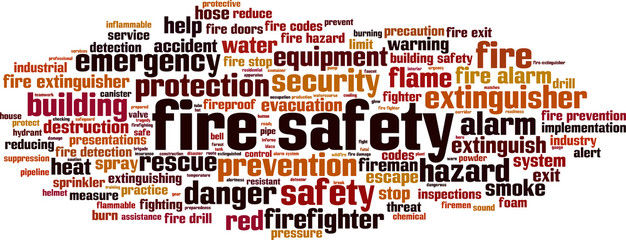 Fire safety word cloud