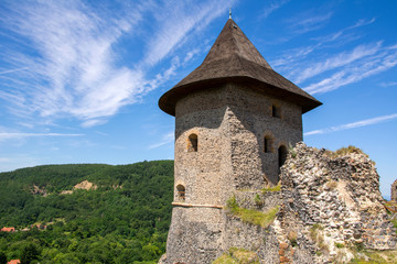 Fototapeta na wymiar View of ruins of The Somosko Castle (Šomoška Castle), Slovakia