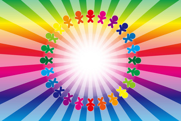 Obraz premium #Background #wallpaper #Vector #Illustration #design #free #free_size #charge_free #colorful #color rainbow,show business,entertainment,party,image 背景素材,広告宣伝ポスター,コピースペース,人の輪,楽しい仲間,家族,友達,無料,フリーサイズ,幸福