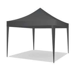 Grey promotional tent. vector illustration