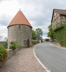 Fototapeta na wymiar Waldenberg,Germany,9,2015: is a hilltop town in south central Germany
