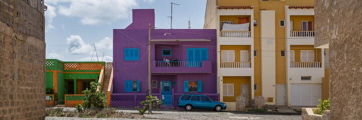 Colorful buildings, exterior view