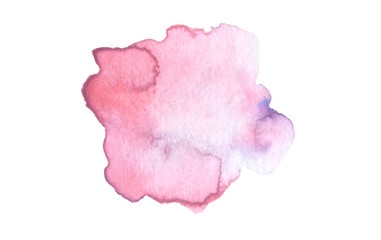 Abstract watercolor and acrylic blot painting. Pink Color design element.