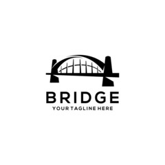 Fototapeta na wymiar Business Bridge Logo Design Vector Template