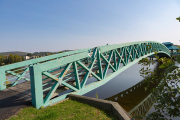 Edmunston,Canada,14,2017:The Edmundston–Madawaska Bridge is an international bridge