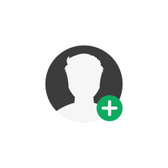add user contact person icon, vector illustration