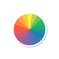 Obraz premium color circle with shadow on white background