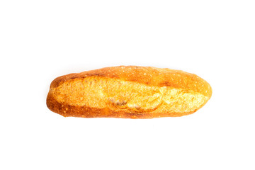 baguette isolated on white  with clipping path