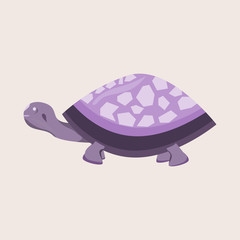 A purple tortoise cartoon illustration
