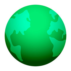 Isolated earth planet on a white background - Vector