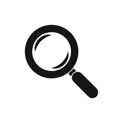 Search icon. Magnifying glass icon, vector magnifier or loupe sign.