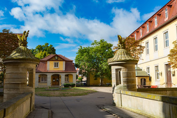 Obraz premium Kirchberg,Germany,9,2015:Small population within the route of the castles