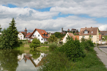 Fototapeta na wymiar Adenberg,Germany,9,2015: Small town included in the route of the castles