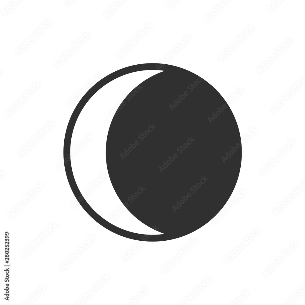 Leinwandbilder moon icon template color editable. moon symbol vector sign isolated on white background. simple logo
