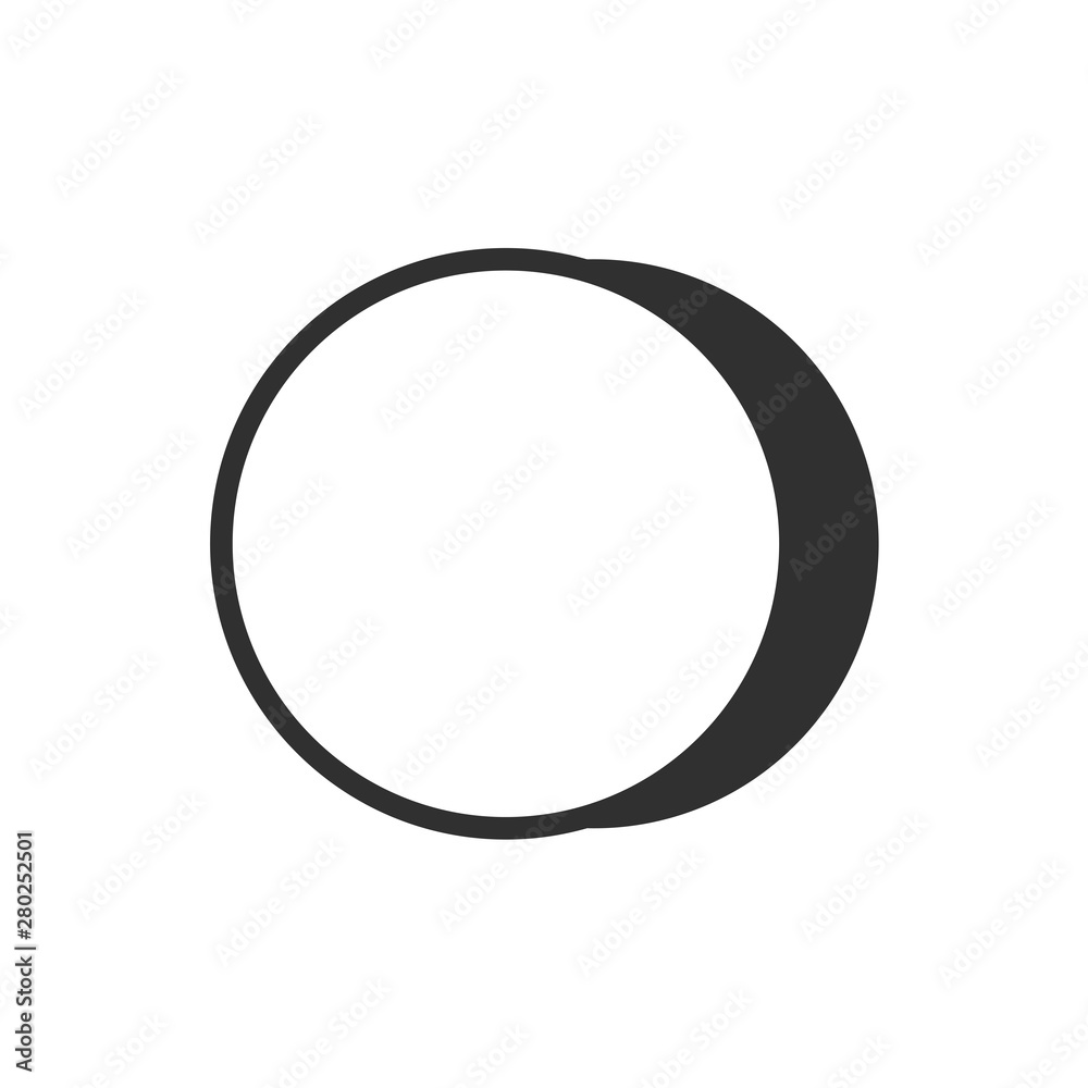 Aufkleber Moon icon template color editable. Moon symbol vector sign isolated on white background. Simple logo vector illustration for graphic and web design.