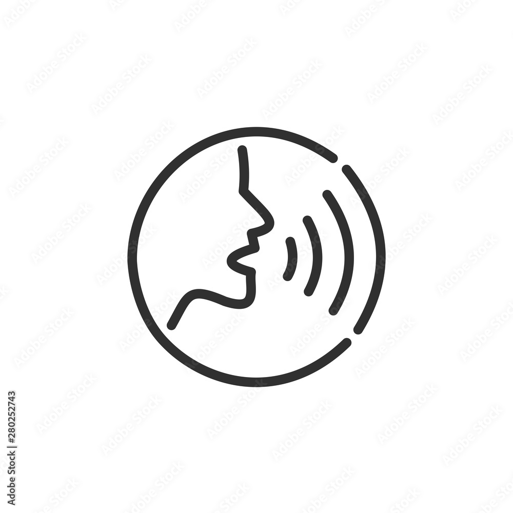 Aufkleber voice recognition concept icon template color editable. voice control symbol vector sign isolated on