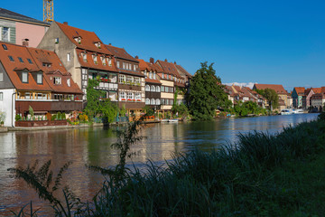 Obraz premium Bamberg,Germany,9,2015:In the Bavarian region on the banks of the Regnitz river.