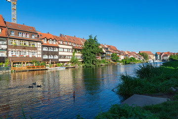 Bamberg,Germany,9,2015:In the Bavarian region on the banks of the Regnitz river.