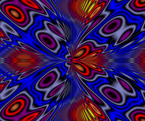 blue abstract fractal background 3d rendering illustration