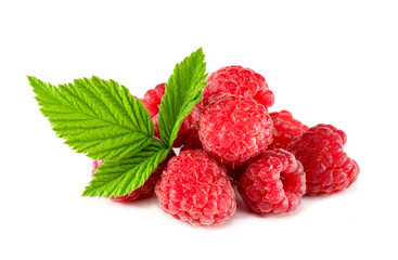 raspberry on white background