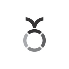 Letter YO logo design vector