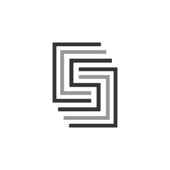 Letter CSJ Maze logo design vector