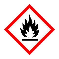 Pictogram for flammable substances - obrazy, fototapety, plakaty