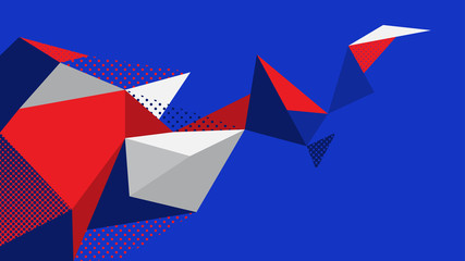 Abstract background blue red white