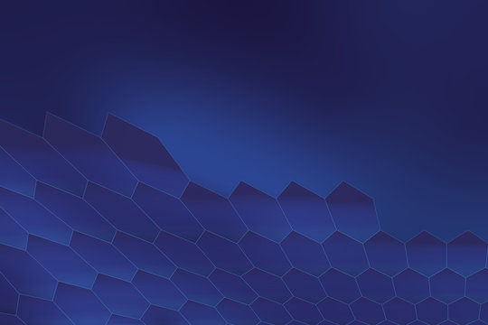 Blauer Hintergrund mit perspektivischen Polygonen