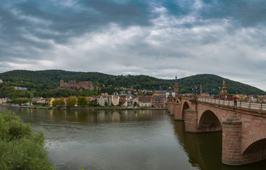 Naklejka premium Heidelberg,Germany,9,2015;University city with beautiful streets and a beautiful castle