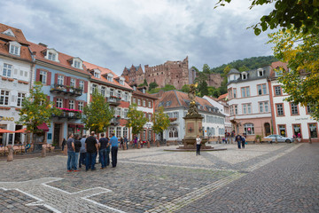 Heidelberg,Germany,9,2015;University city with beautiful streets and a beautiful castle