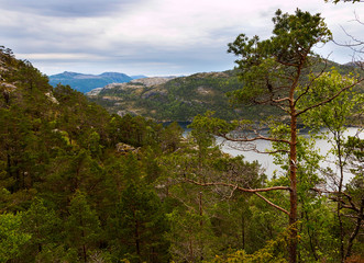 Impressive view of the Lysefjord in Norway