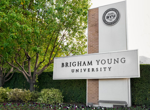 Entrance To Campus Of Brigham Young University.