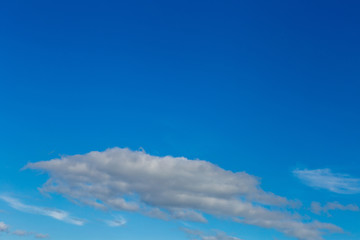 white cloud in blue sky shot on a summer day