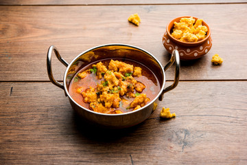 Home made mung dal masala vadi also known as Moong wadi or moongwadi or moongodi sabzi. It's a popular Maharashtrian recipe especially from Vidarbha region.