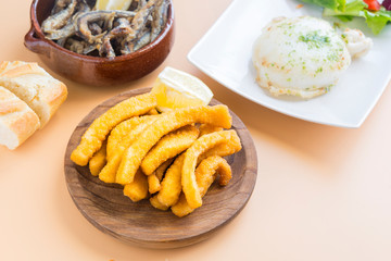 Variety of typical spanish fish