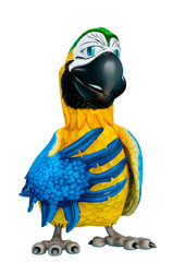 parrot cartoon saying girl come with papa