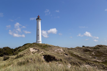 Fototapeta na wymiar Lyngvig Lighthouse in Denmark