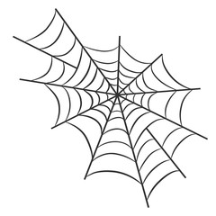 spider web for halloween design greeting card on white, stock vector illustration