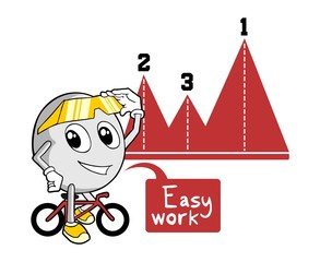 cyclist sport and easy work message