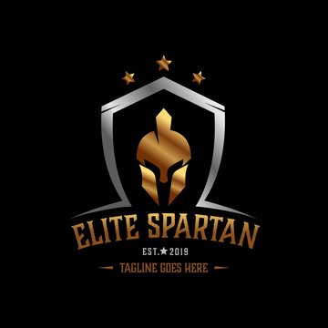Sparta / Spartan warrior helmet logo, Elite Warrior logo design