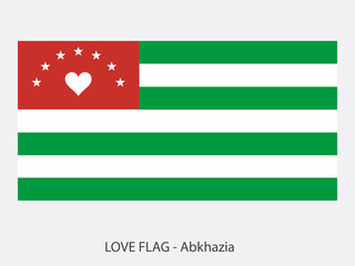 Love flag Abkhazia