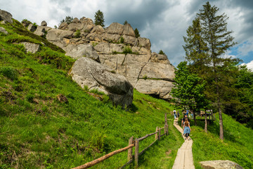 Truskavets town, Urich village, Ukraine, May 26, 2019, museum Tustan fortress, Truskavets,